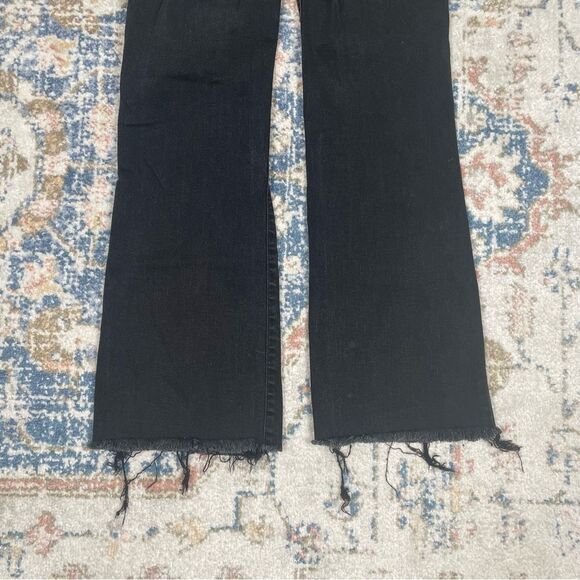 EVERLANE- The High Rise Flare Jean Raw Hem Black Light Wash Size 27 EUC - Picture 8 of 9